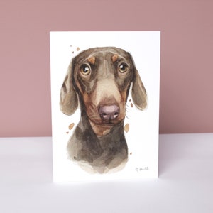 Carte toutes occasions teckel, cartes de voeux Doxie chien saucisse mignon