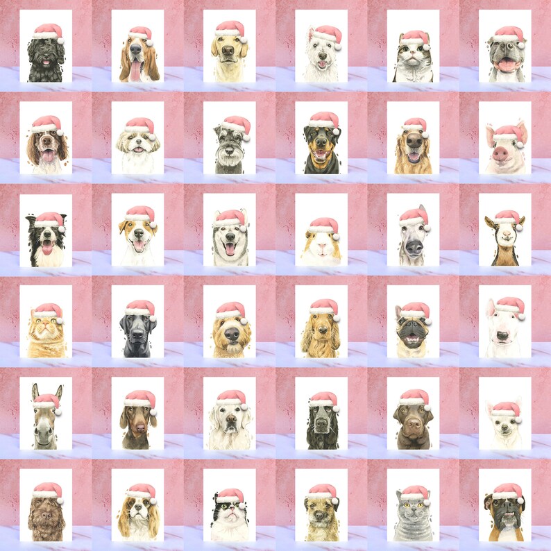 Carte de Noël pompon Golden Retriever image 2