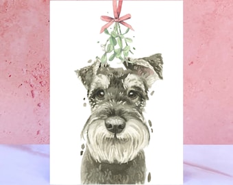 Schnauzer Christmas Card