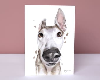 Greyhound All Occasion Card, Funny Lurcher Boop Birthday Greeting Cards