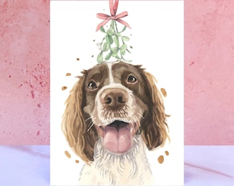 Carte de Noël Springer Spaniel