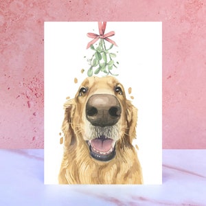 Cartão de Natal Golden Retriever