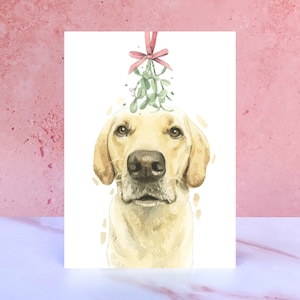 Gelbe Labrador Weihnachtskarte