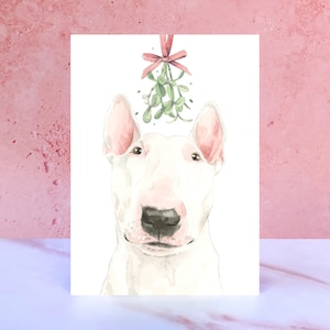 Englische Bullterrier Weihnachtskarte