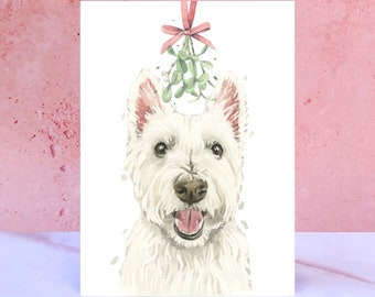 West Highland Terrier Westie Christmas Card
