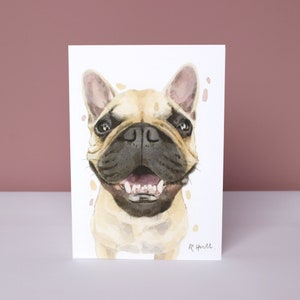 Frenchie Karte für alle Gelegenheiten, lustige französische Bulldogge Boop Geburtstagsgrußkarte