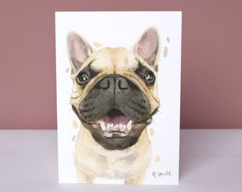 Frenchie All Occasion Card, Funny French Bulldog Boop Birthday Greeting Card