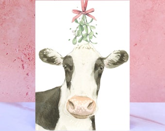 Cow Christmas Card