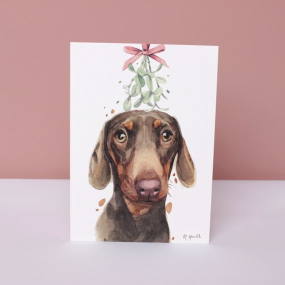 Dachshund Christmas Set Of 5 Money Gift Card Holder Cards Doxie Dog New