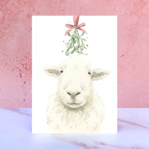 Carte de Noël mouton