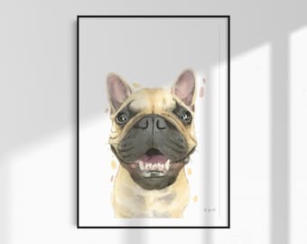 French Bulldog A4/Letter Print Gifts for Child's Nursery & Frenchie Dog Lovers