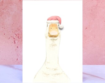 Goose Pompom Christmas Card
