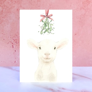 Tarjeta de Navidad de cordero