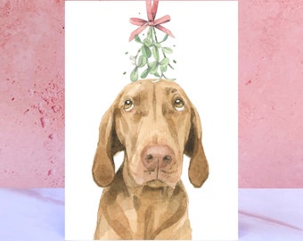 Carte de Noël Vizsla