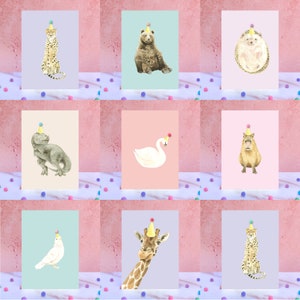 Carte d'anniversaire animal crocodile et pompon image 2