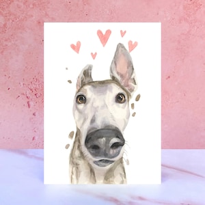 Tarjeta Greyhound Licks & Kisses para San Valentín, Aniversarios y del Perro