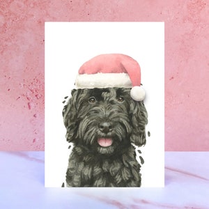 Carte de Noël pompon cockapoo
