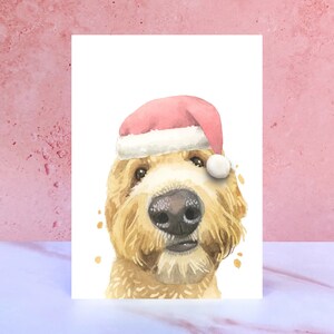 Cartão de Natal Golden Doodle Pompom
