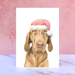 Vizsla Pompom Weihnachtskarte