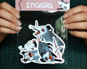 Opossum Vinyl Sticker Packs