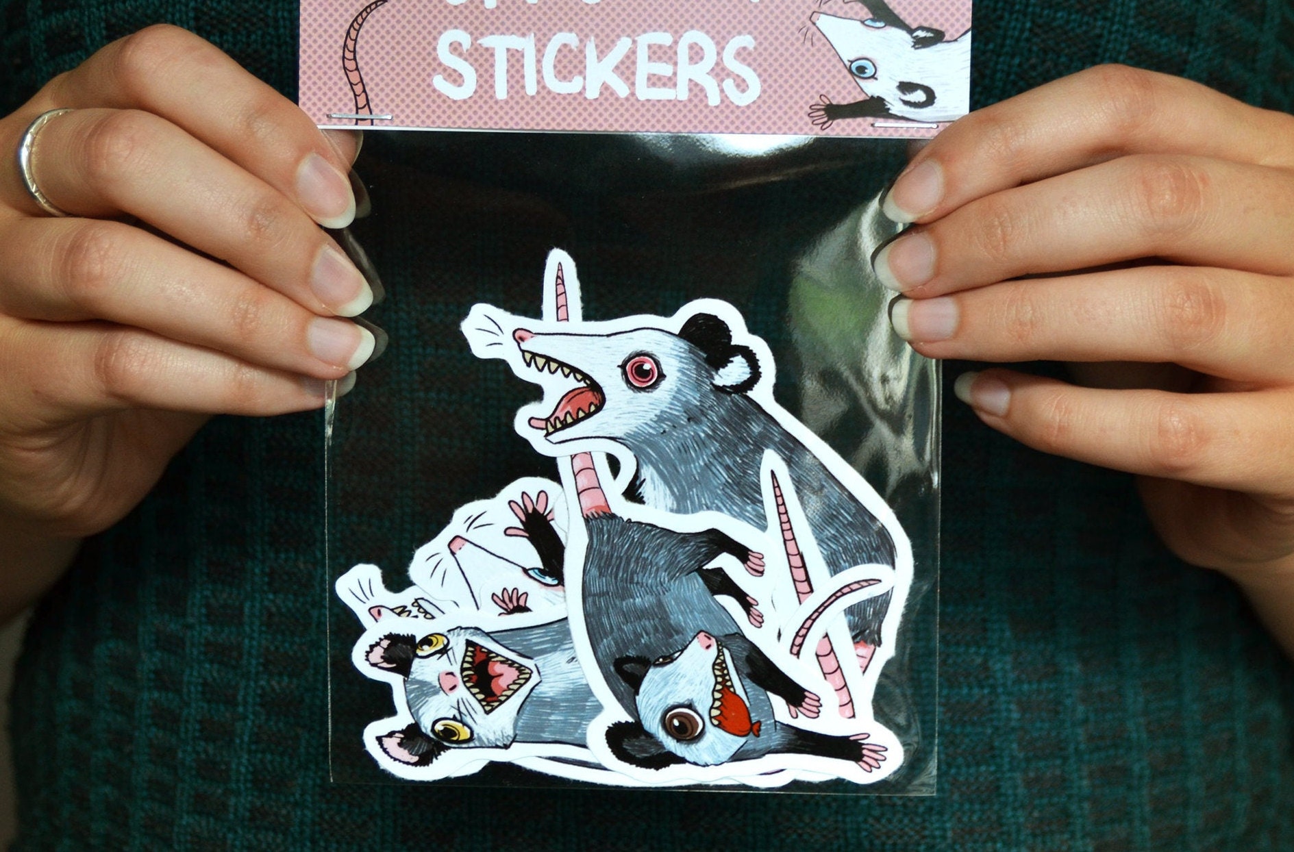 Opossum Vinyl Sticker Packs - Etsy