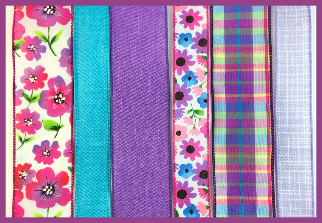 Spring Wired Ribbon, Ribbon Bundles, Wreath Ribbon Kits, Wired Ribbon