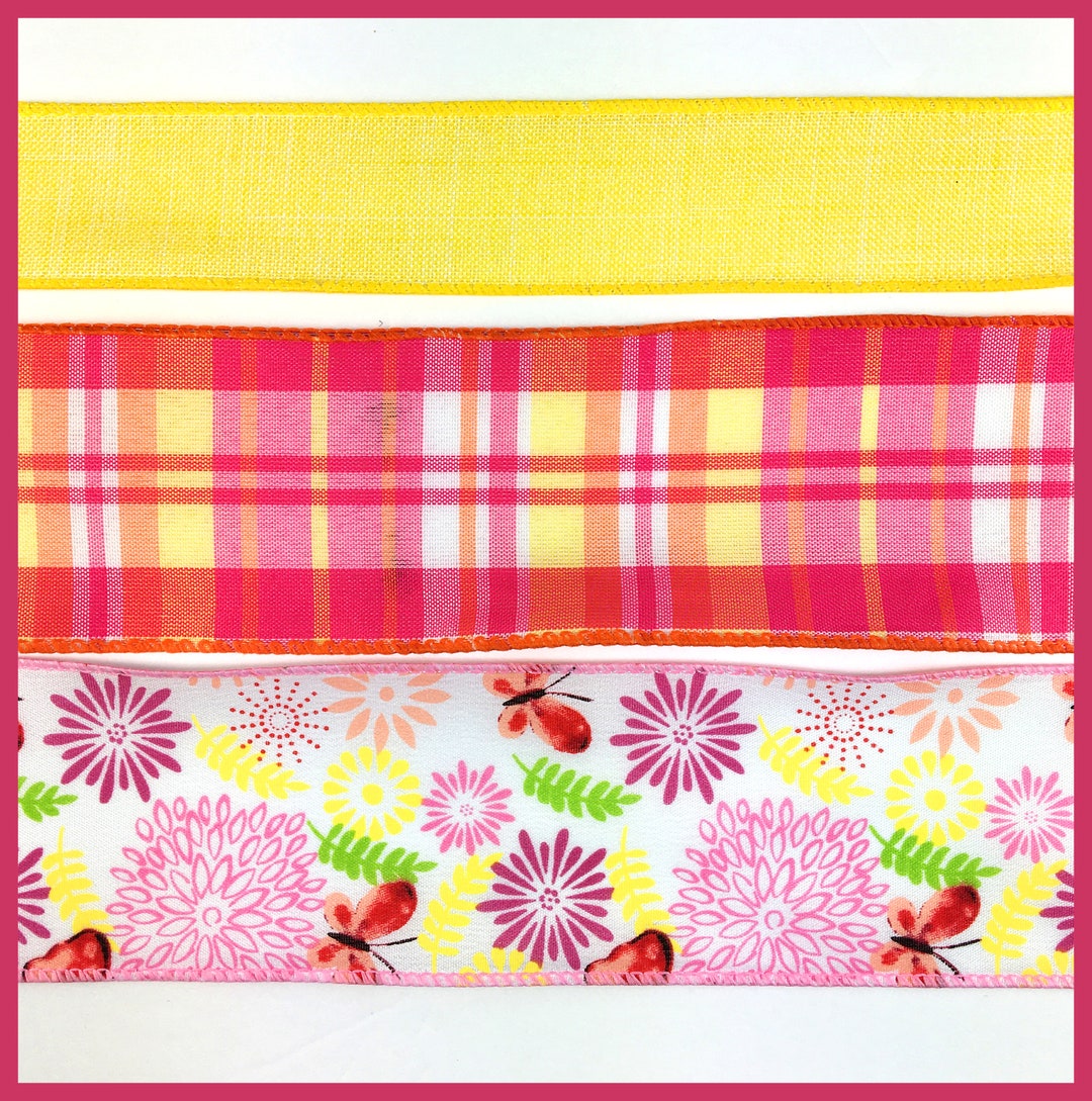 Spring Wired Ribbon, Ribbon Bundles, Wreath Ribbon Kits, Wired Ribbon