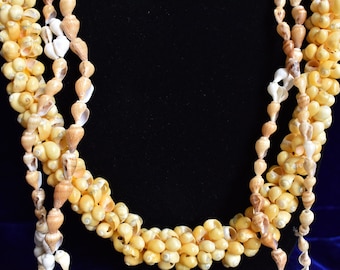 Misc Lot of Vintage Polynesian Sea Shell Necklaces, Vintage Handmade Necklace, Tiki Necklace,Shell Necklace,Vintage Sea Shells,Tiki Necklace