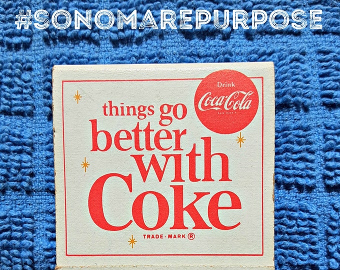 Coca Cola 1964 New Your World's Fair Vintage Matchbook, Coco Cola Collectible World Fair, Vintage Coco Cola Advertising, Coco Cola Matchbook