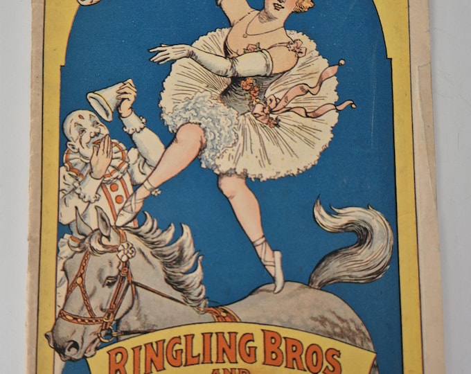 Antique 1921 Ringling Bros and Barnum & Bailey Circus Combined Show Paper Magazine Daily Review 15 Cents with San Francisco Insert