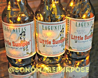 Lagunitas Little Sumpin Beer Bottle  Light 3 Pack White lights Lagunitas Beer Lamp, Laguntias Lamp, Lagunitas Light, Lagunitas Beer Lamp