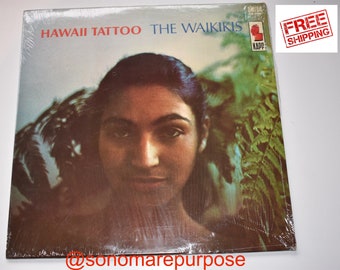 Vintage Original Hawaiian Vinyl Record Album, The Waikikis Hawaii Tattoo, NEAR MINT, RARE Vintage Record, Vintage Hawaii, Hawaiian