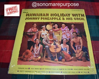 Vintage Original Hawaiian Vinyl Record Album Johnny Pineapple & His Orchestra,RARE Vintage Record,Vintage Hawaii,Hawaiian, Hawaii, Pineapple