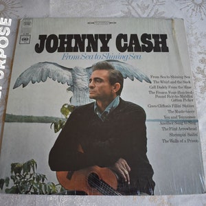 Johnny Cash From Sea To Shining Sea Columbia Original Vintage Vinyl Record 1968 Vinyl Vintage Rare Album Record, Country Record, Country