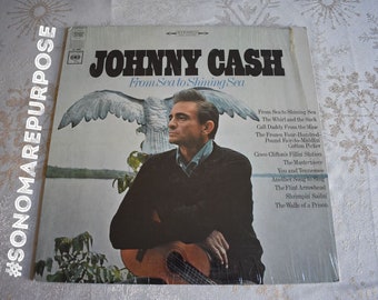 Johnny Cash From Sea To Shining Sea Columbia Original Vintage Vinyl Record 1968 Vinyl Vintage Rare Album Record, Country Record, Country