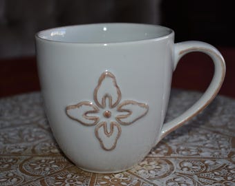 Starbucks White 3D Flower BOHO Mermaid Coffee Tea Mug Cup 12oz, Starbucks Retro Coffee Mug, Starbucks Label, Starbucks Coffee, Mermaid