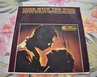 Gone with the Wind Max Steiner, Clark Gable Vivien Leigh Vintage Vinyl Record Album Stereo 1961, RCA Records,Orchestra Recording Max Steiner