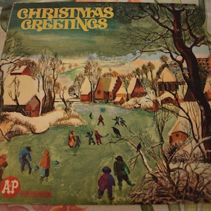Vintage Christmas Greetings by Columbia Records Vinyl Record CSS 1499,Johnny Cash,Barbra Streisand, Johnny Mathis,Mitch Miller,Tammy Wynette
