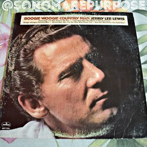Jerry Lee Lewis PROMO Boogie Woogie Country Man Vintage Record Mercury 1975 Vintage Album Record, Folk Rock Record, 1970s Country Record