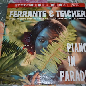 Vintage Ferrante & Teicher – Pianos In Paradise, RARE Vintage Record, Vintage Hawaii, Hawaii, Pineapple, Tiki Style Album, UAS 6230, Tiki