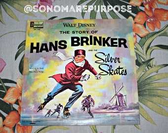 Walt Disney's Hans Brinker and the Silver Skates Vinyl Record DQ-1282 Vintage 1969, Vintage Record, Children's Record,Kids Record,Disneyland