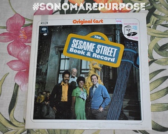 Vintage Sesame Street The Sesame Street Book & Record Original Cast LP Vinyl Record 1970,Childrens Record,Kid Record, Muppets Record CS 1069