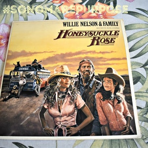 Willie Nelson & Family Honeysuckle Rose Original Movie Soundtrack vinyl 2LP NM Vintage Album Record, Folk Rock Record, 1980&#39;s Country Record