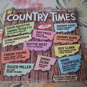 Vintage Dynamic House Country Times Vinyl Record Album 2 LP Compilation 1973, P2 11797,Folk Rock Record,Country Record,Various Country Music