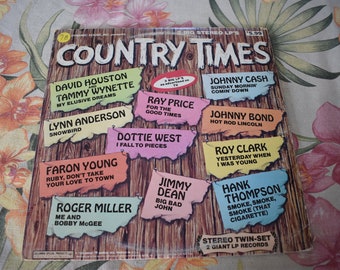 Vintage Dynamic House Country Times Vinyl Record Album 2 LP Compilation 1973, P2 11797,Folk Rock Record,Country Record,Various Country Music
