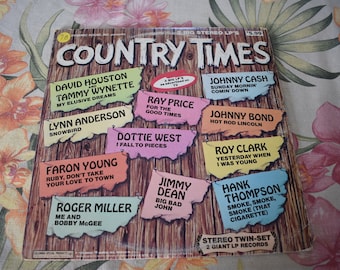 Vintage Dynamic House Country Times Vinyl Record Album 2 LP Compilation 1973, P2 11797,Folk Rock Record,Country Record,Various Country Music