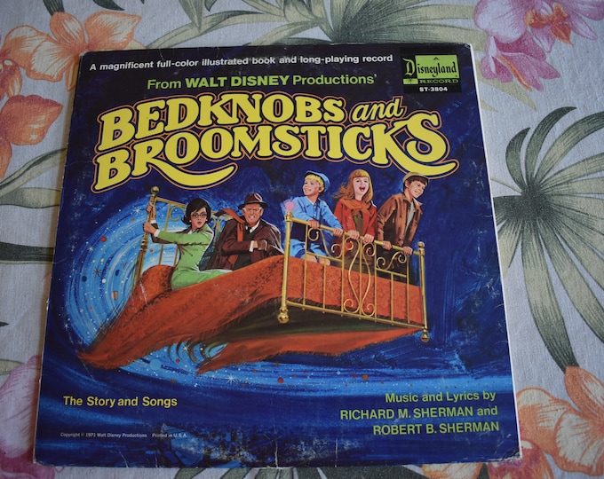Walt Disney's Songs from Bedknobs and Broomsticks Vinyl Record LP ST 3804, 1971 Near Mint Vinyl Record, Childrens Record, Kids Record
