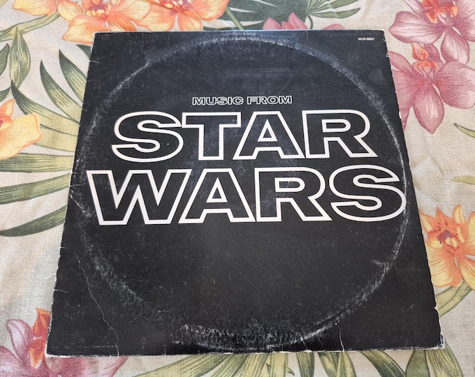 Vintage The Electric Moog Orchestra, Music from STAR WARS Vintage Vinyl Album Record MUS-8801, Star Wars Record, Musicor Records,Lucas Films