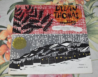 Vintage Dylan Thomas – Reading Volume 1 A Childs Christmas in Wales Vinyl Record TC 1002, Kids Christmas Record, Children's Record