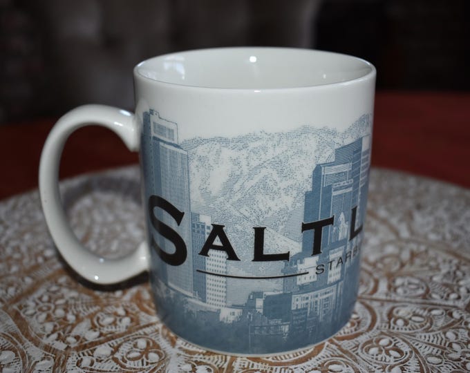 Starbucks Skyline Series One Salt Lake City Barista Coffee Tea Mug 18 oz, Starbucks Coffee Mug, Starbucks Label, Starbucks Coffee, Starbucks